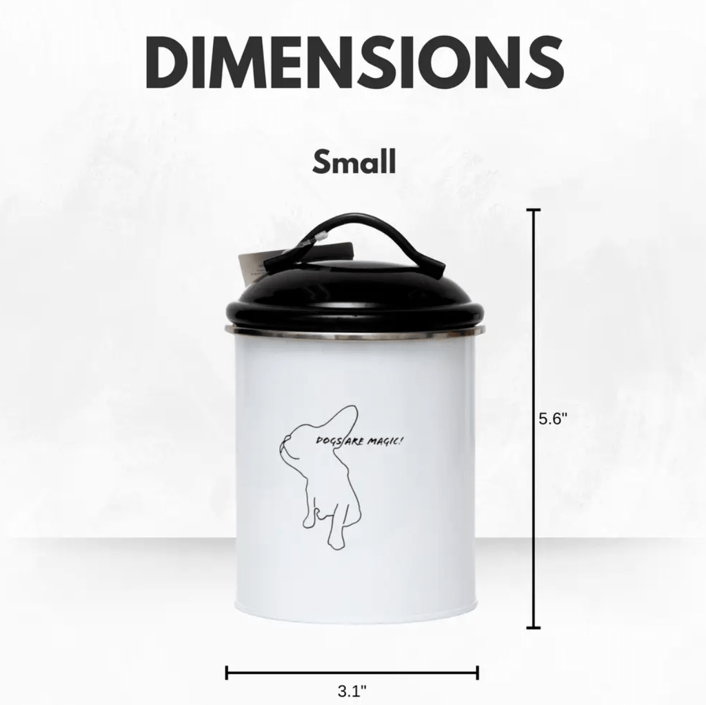 Country Living Set of 3 Pet Treat Storage Canisters – Black & White - Mac's Got More