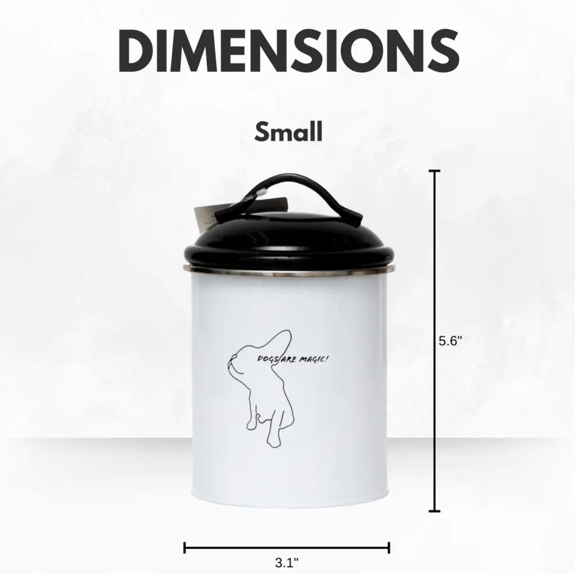 Country Living Set of 3 Pet Treat Storage Canisters – Black & White - Mac's Got More