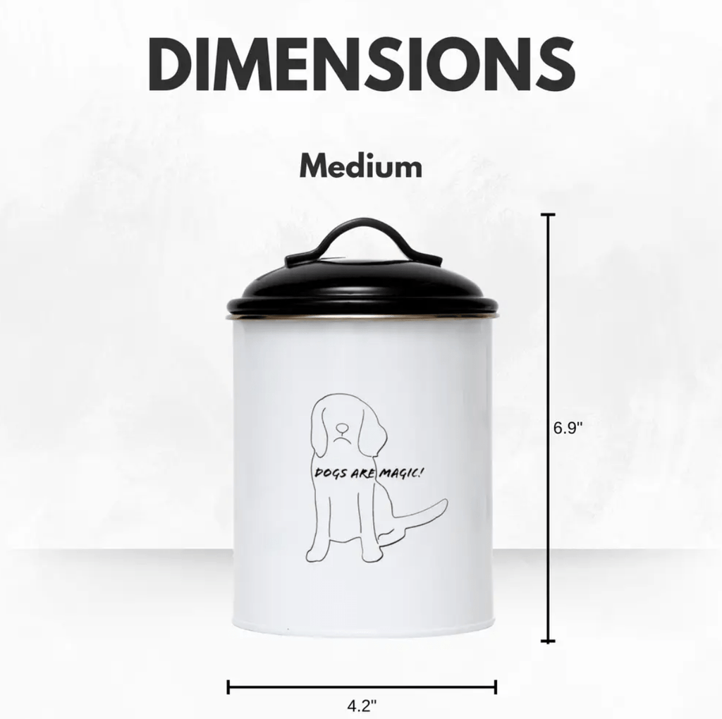 Country Living Set of 3 Pet Treat Storage Canisters – Black & White - Mac's Got More