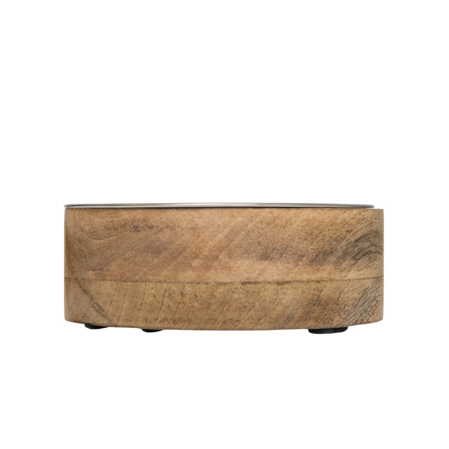 Country Living Stainless Steel Dog Bowl with Cylindrical Mango Wood Holder - Mac's Got More