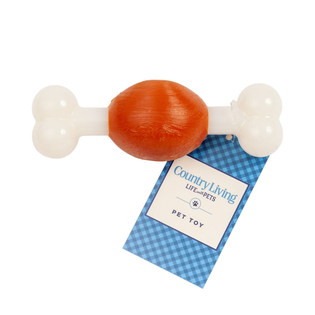 Country Living TPR & Nylon Bone Dog Chew Toy - Beef - Flavored, Ideal for Small Dogs - Mac's Got More