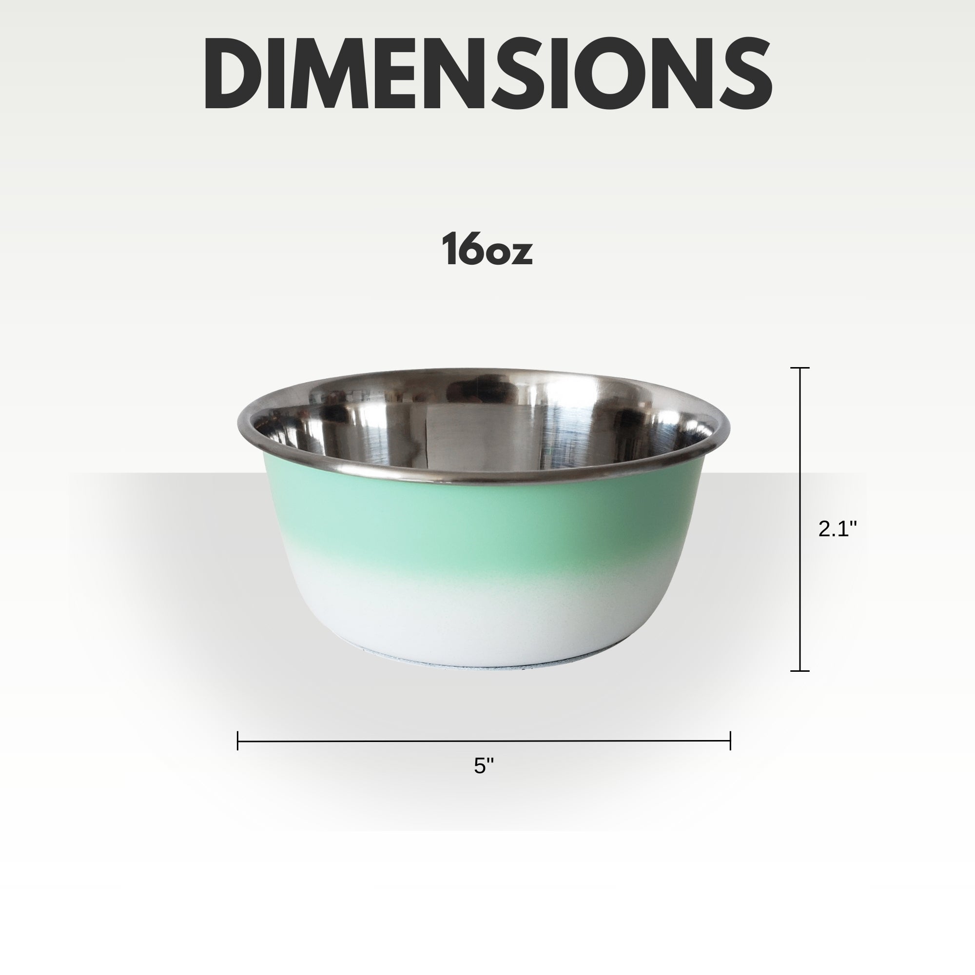 Deep Dog Bowl – Stainless Steel Bowl, Ideal for Small, Medium & Large Dogs – Mint Green - Mac's Got More