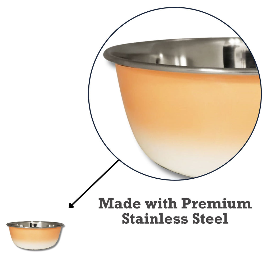 Deep Dog Bowl – Stainless Steel Bowl, Ideal for Small, Medium & Large Dogs – Peach Coral - Mac's Got More