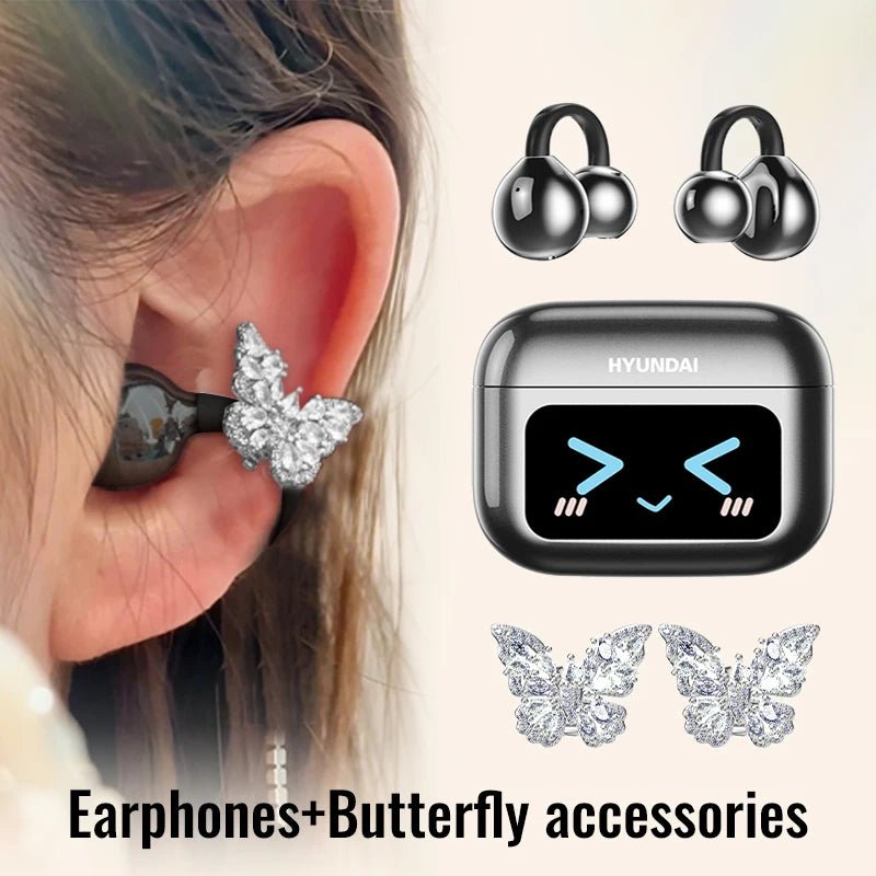 EchoGrip™ M100 ENC Ear Clip Earphones – Style, Sound, and Smart Control - Mac's Got More