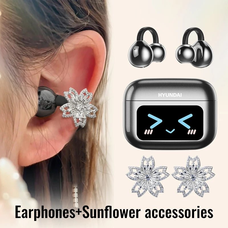 EchoGrip™ M100 ENC Ear Clip Earphones – Style, Sound, and Smart Control - Mac's Got More