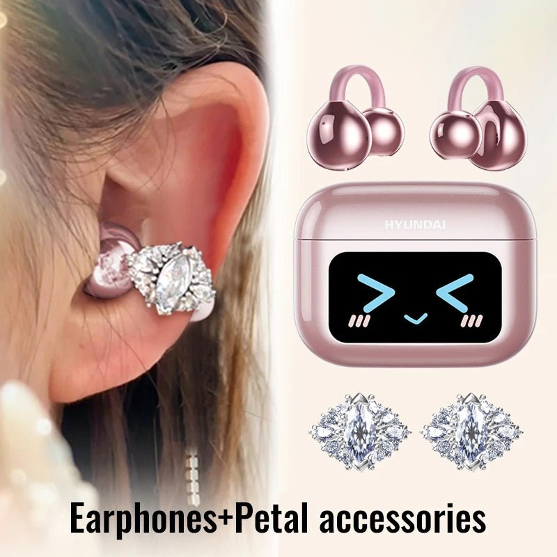 EchoGrip™ M100 ENC Ear Clip Earphones – Style, Sound, and Smart Control - Mac's Got More