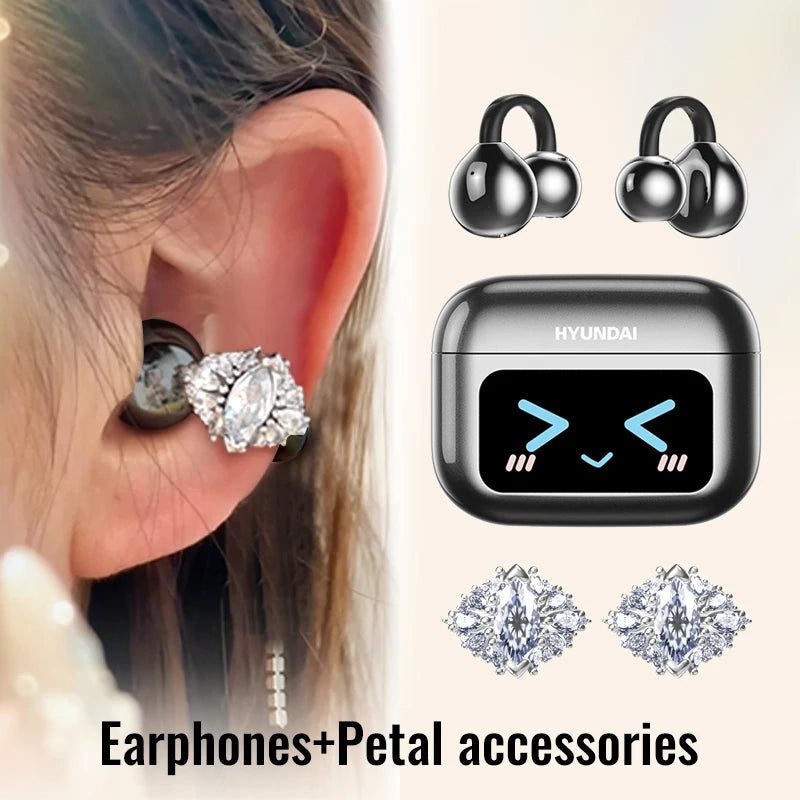 EchoGrip™ M100 ENC Ear Clip Earphones – Style, Sound, and Smart Control - Mac's Got More