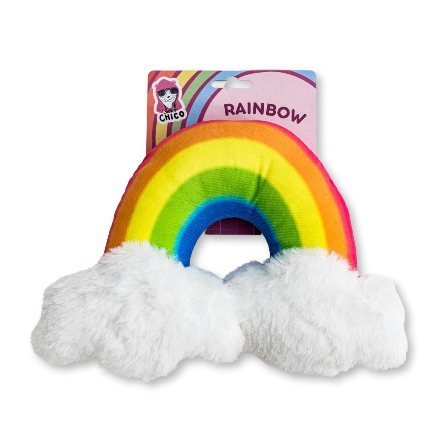 Enchanted Rainbow Magical with Squeaker & Crinkle Paper Plush Dog Toy - Mac's Got More
