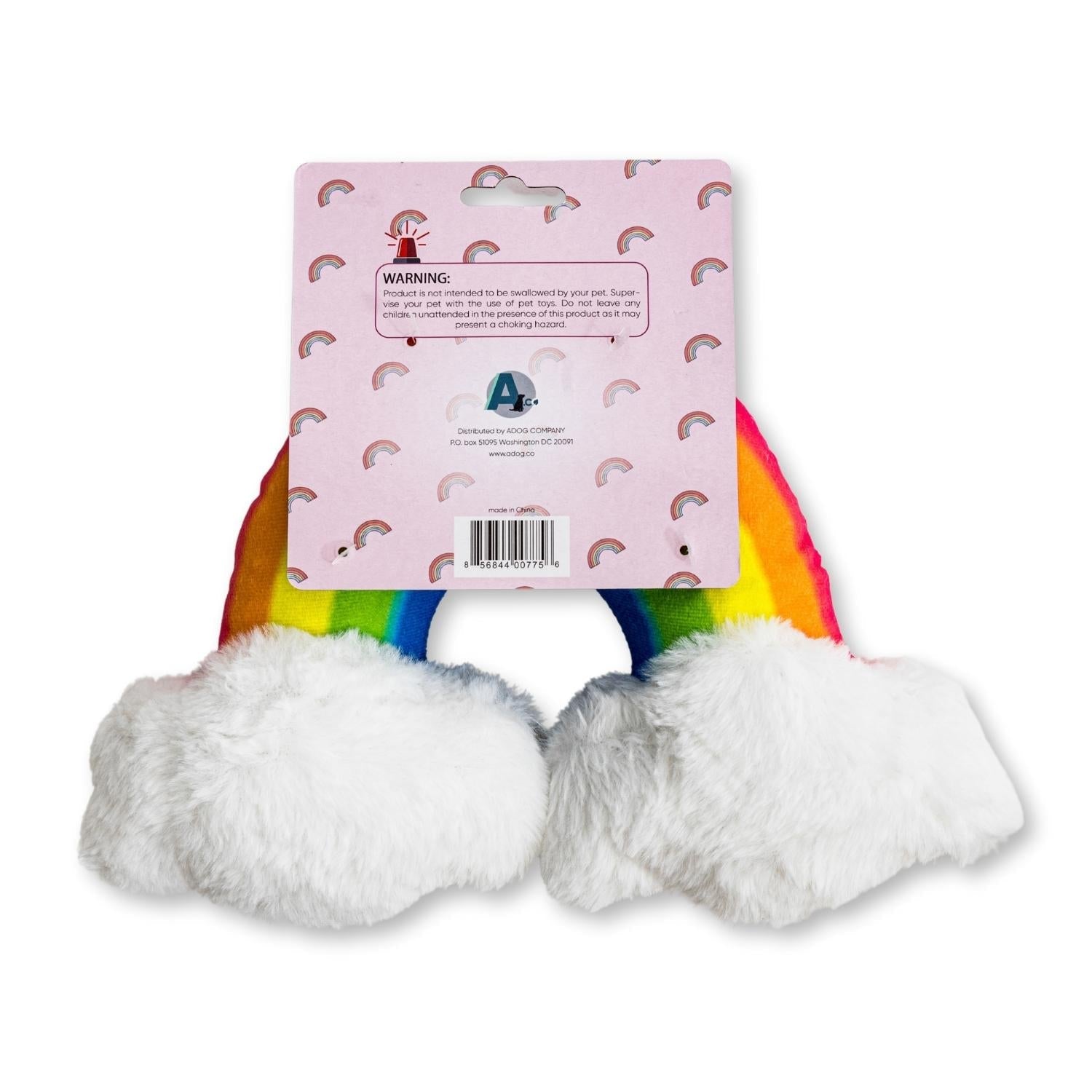 Enchanted Rainbow Magical with Squeaker & Crinkle Paper Plush Dog Toy - Mac's Got More