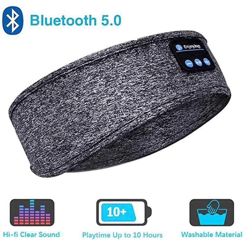 Enjoying Wireless Bluetooth Sleep Headband – Sleep, Sweat, and Stream in Total Comfort - Mac's Got More