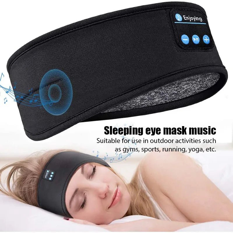Enjoying Wireless Bluetooth Sleep Headband – Sleep, Sweat, and Stream in Total Comfort - Mac's Got More