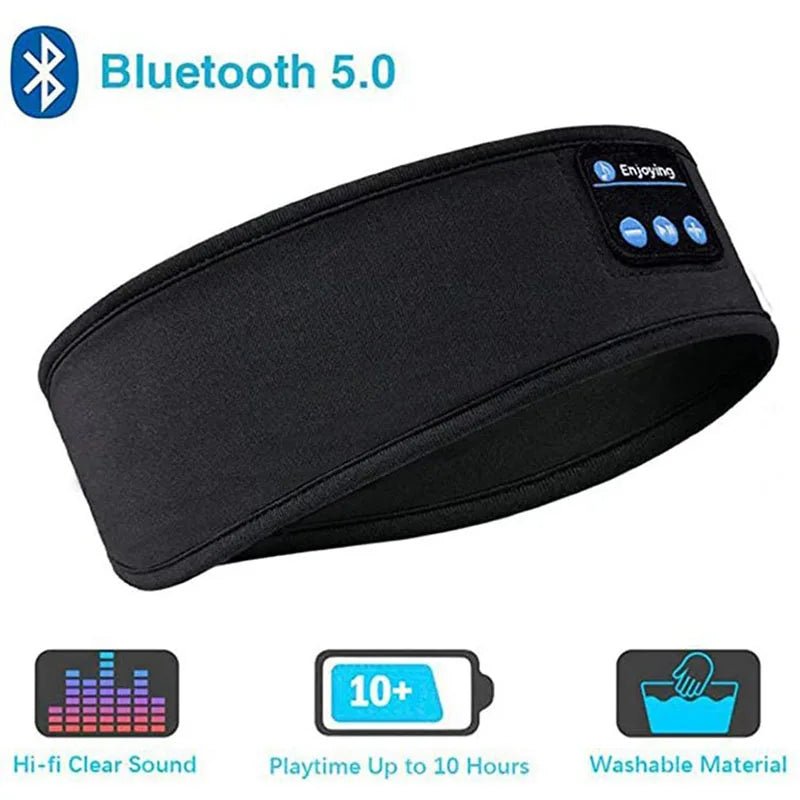 Enjoying Wireless Bluetooth Sleep Headband – Sleep, Sweat, and Stream in Total Comfort - Mac's Got More