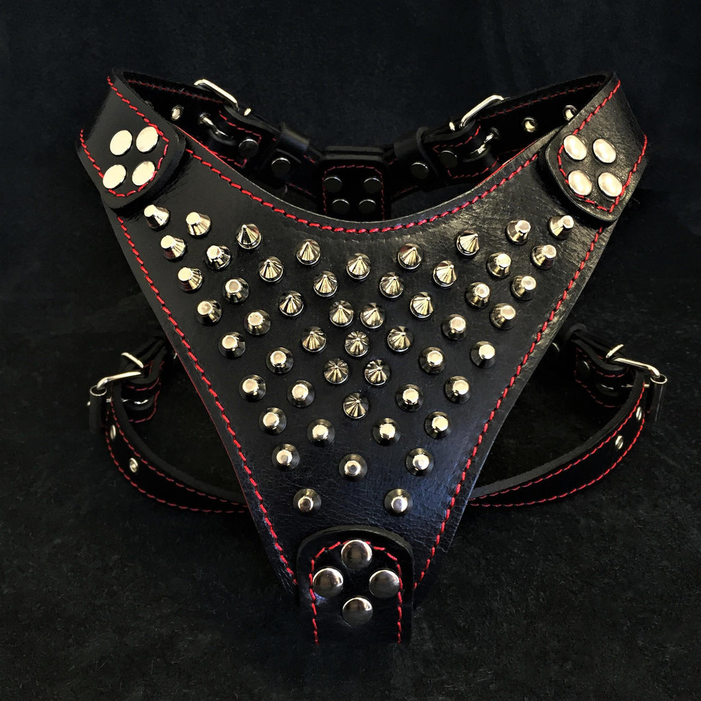 'Frenchie'' studded leather harness Small to Medium Size - Mac's Got More