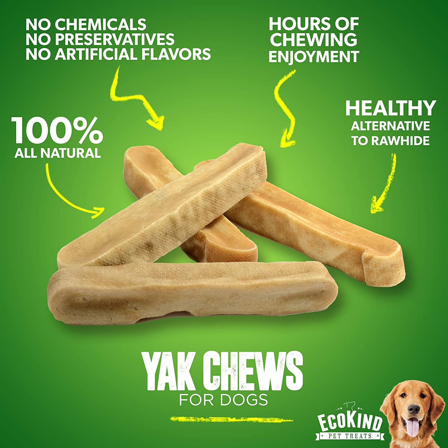 Gold Yak Chews for Small Dogs (4 - 75 sticks) - Mac's Got More
