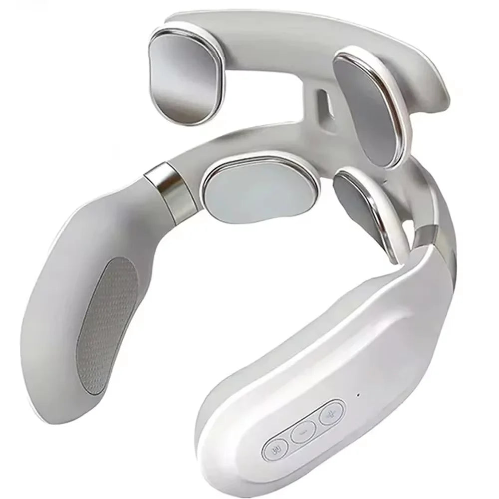 Heated Neck & Spine Massager – 4D Head Relief with Vibration, Heat & Breathing Light - Mac's Got More
