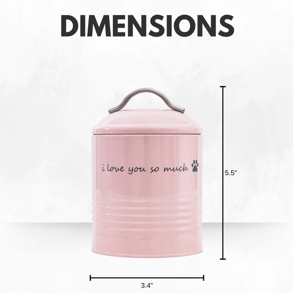 "I Love You So Much" Dog Treat Canister Gift Set – Pink & Blue - Mac's Got More