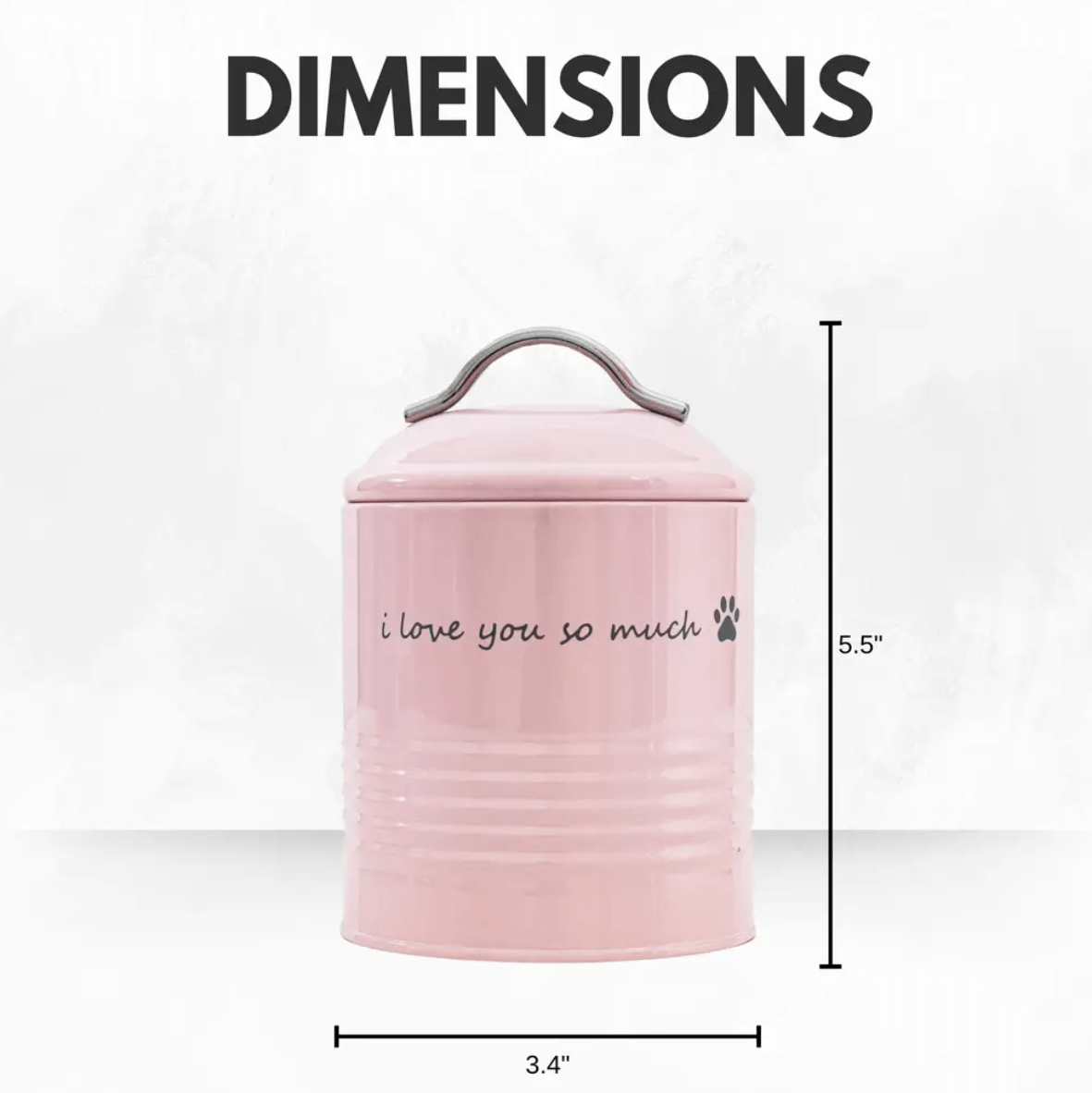 "I Love You So Much" Dog Treat Canister Gift Set – Pink & Blue - Mac's Got More