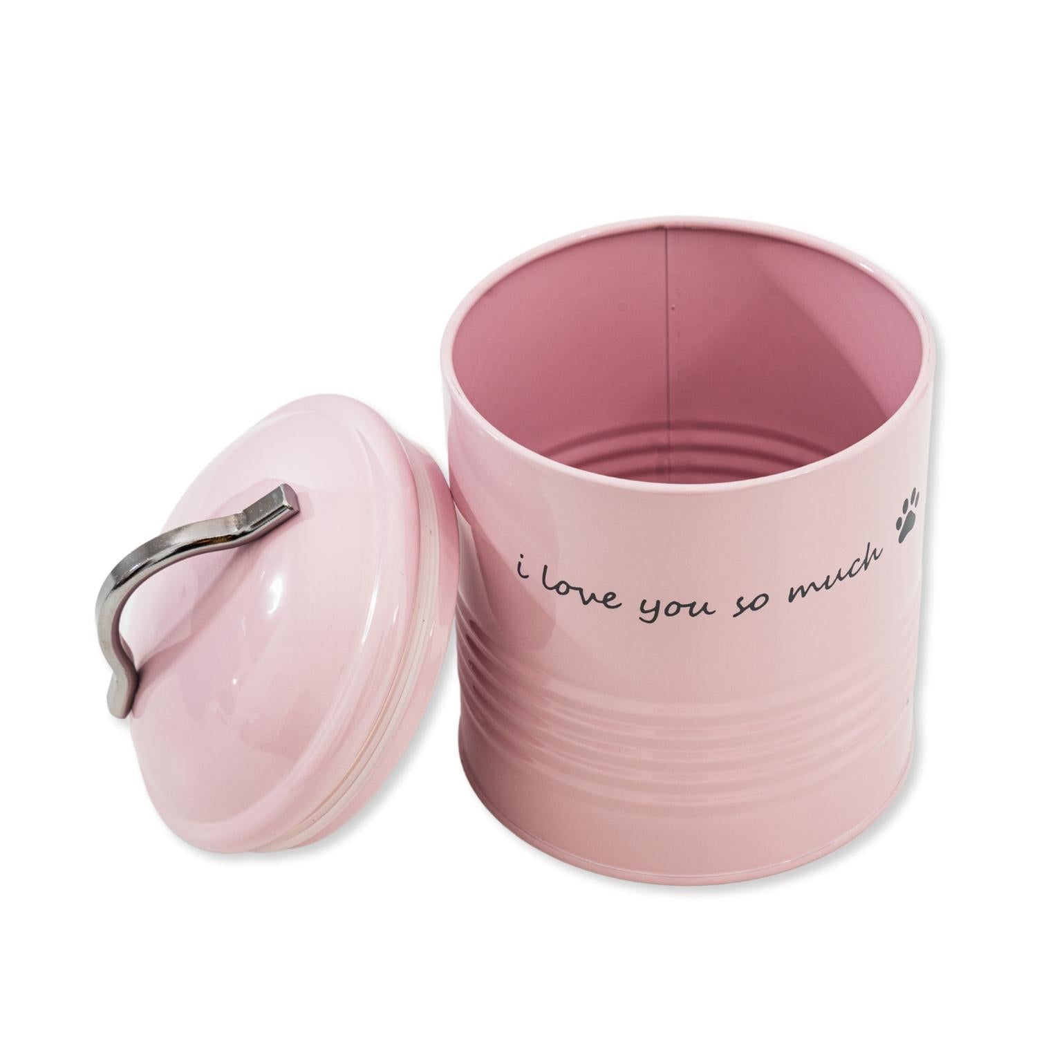"I Love You So Much" Dog Treat Canister Gift Set – Pink & Blue - Mac's Got More