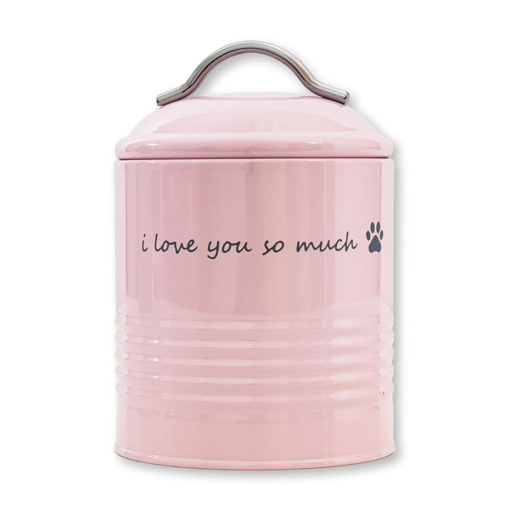 "I Love You So Much" Dog Treat Canister Gift Set – Pink & Blue - Mac's Got More