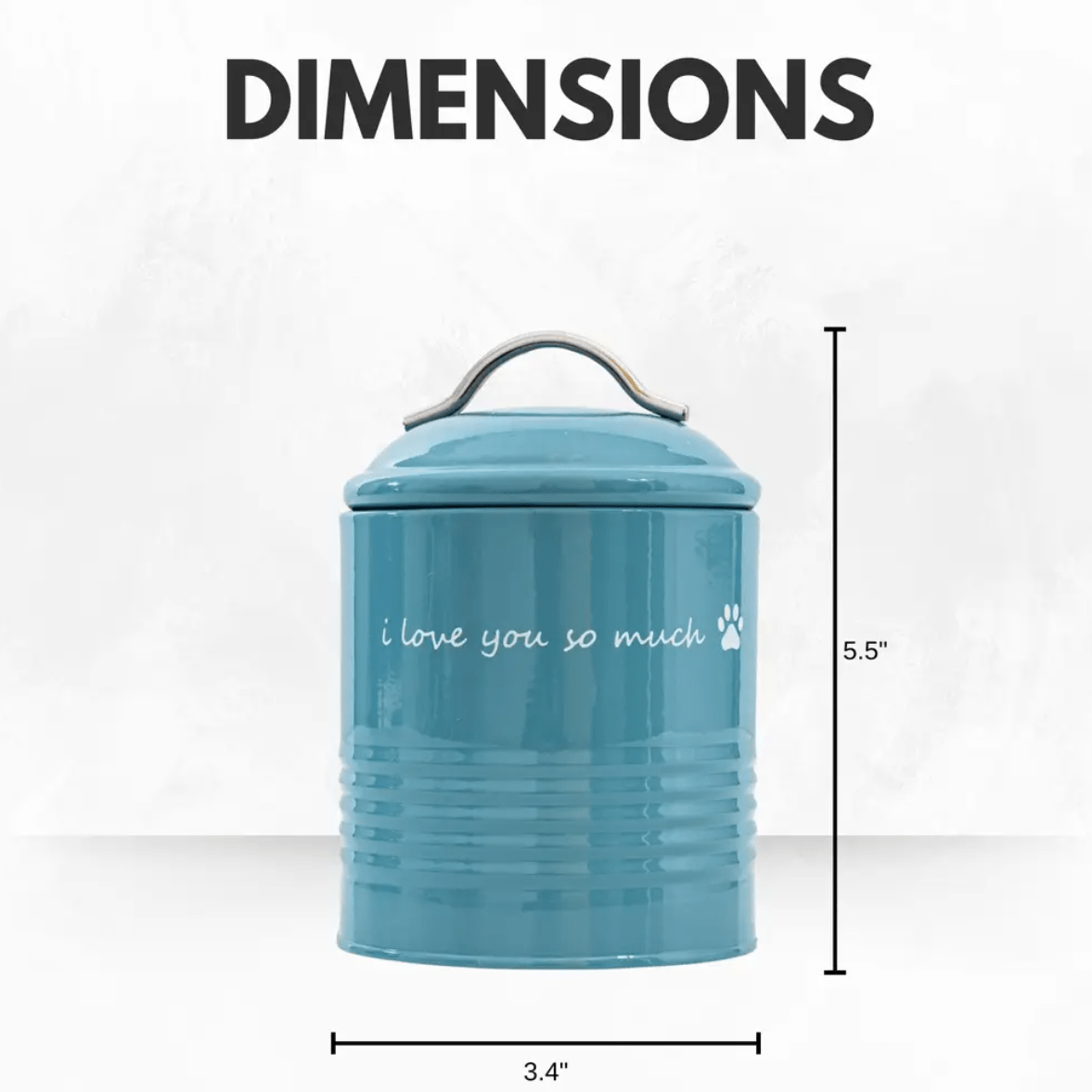 "I Love You So Much" Dog Treat Canister Gift Set – Pink & Blue - Mac's Got More