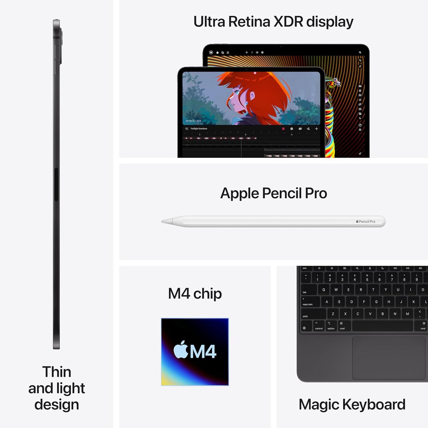 iPad Pro 13‑inch (2024) Nano‑Texture – M4 10‑Core CPU/GPU • Cellular 5G – 16GB RAM 1TB SSD • AppleCare+ 10/26
