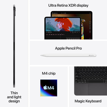 iPad Pro 13‑inch (2024) Nano‑Texture – M4 10‑Core CPU/GPU • Cellular 5G – 16GB RAM 1TB SSD • AppleCare+ 10/26