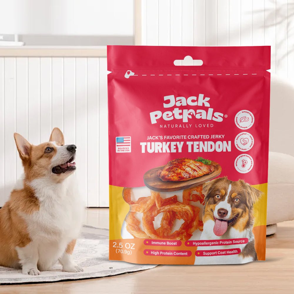 Jack PetPals Handcrafted Jerky Turkey Tendon Dog Treats (2.5oz) - Mac's Got More