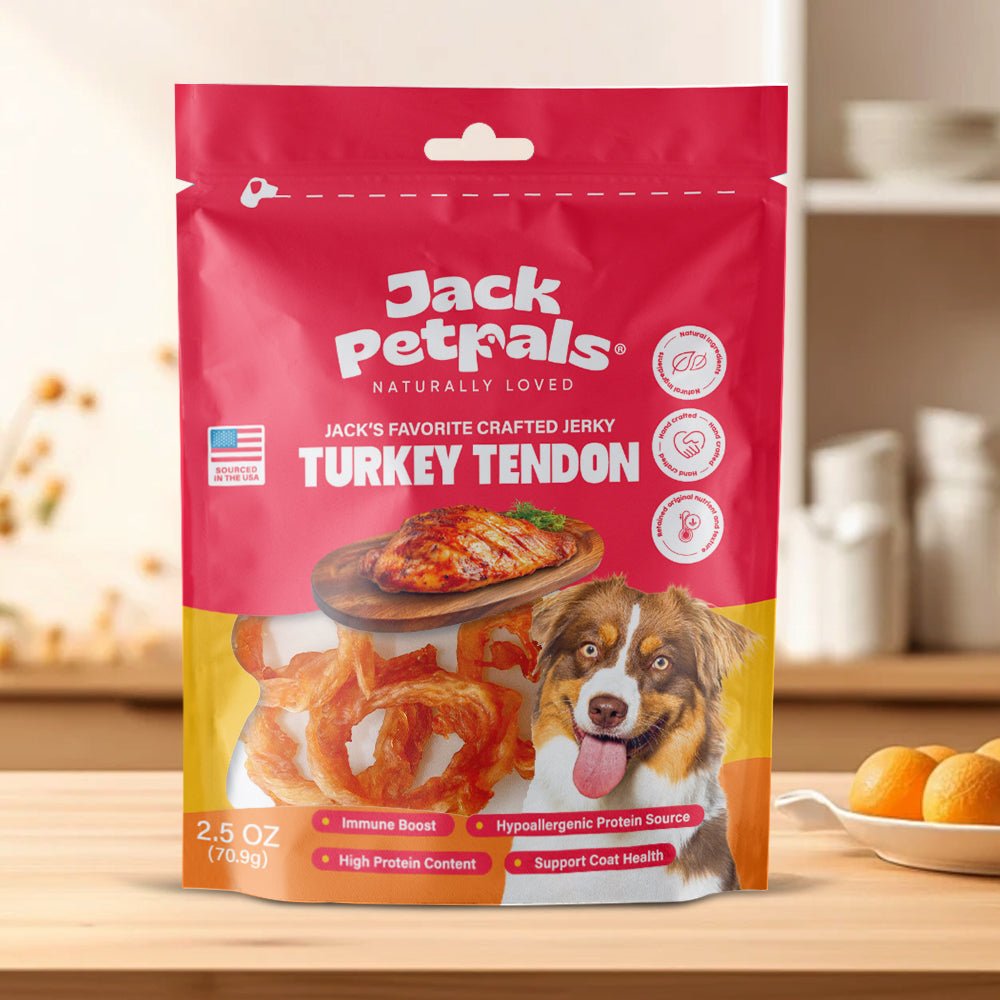 Jack PetPals Handcrafted Jerky Turkey Tendon Dog Treats (2.5oz) - Mac's Got More