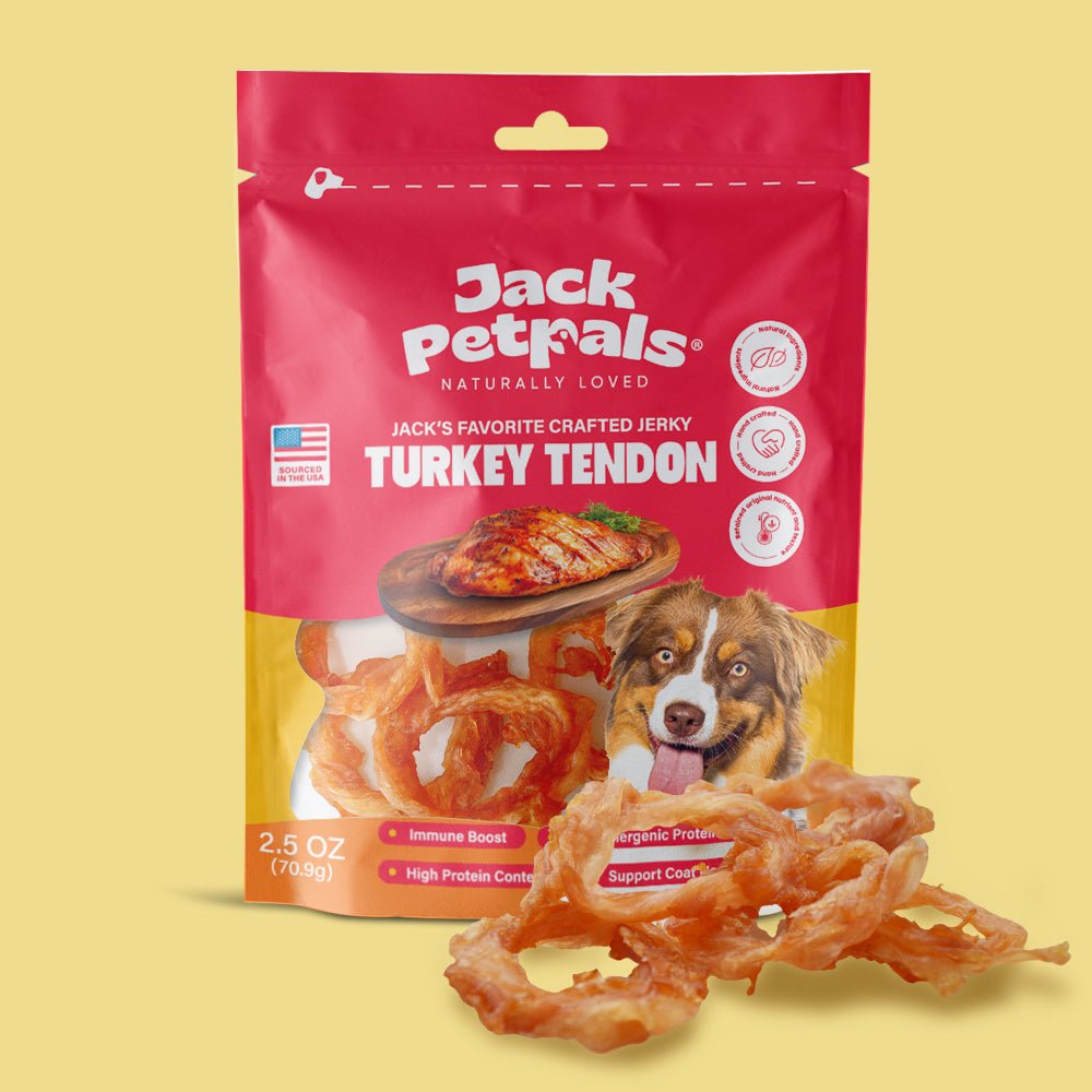 Jack PetPals Handcrafted Jerky Turkey Tendon Dog Treats (2.5oz) - Mac's Got More