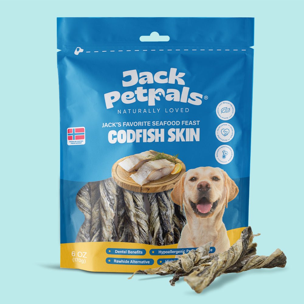 Jack PetPals Seafood Feast Codfish Skin Treat Chews (6oz) - Mac's Got More