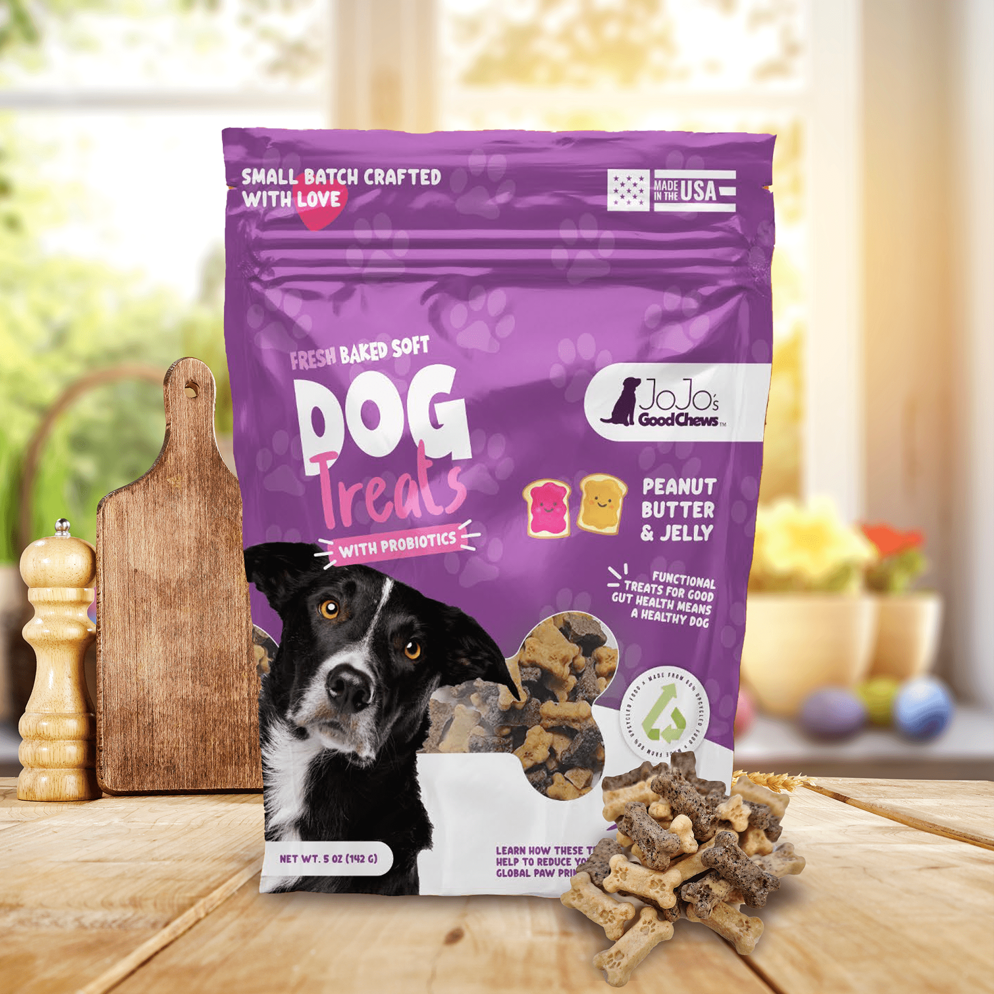 JoJo Good Chews Peanut Butter & Jelly Soft Chew Dog Treats - Mac's Got More