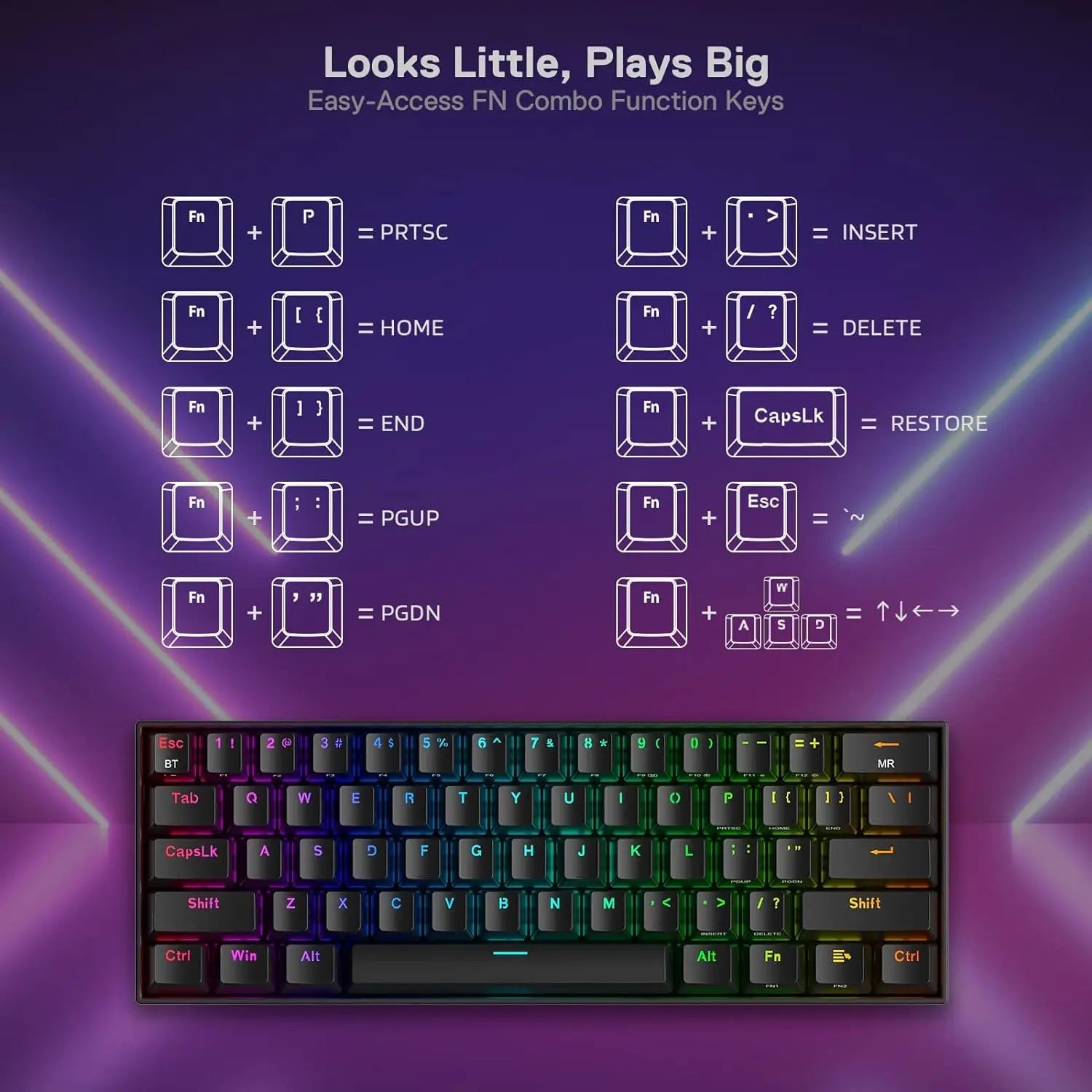 K530 Pro Draconic 60% Wireless RGB 3 - Mode Mechanical Keyboard - Mac's Got More