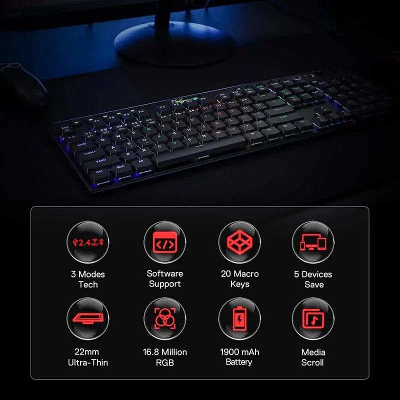 K618 Horus Wireless RGB Mechanical Keyboard - Mac's Got More