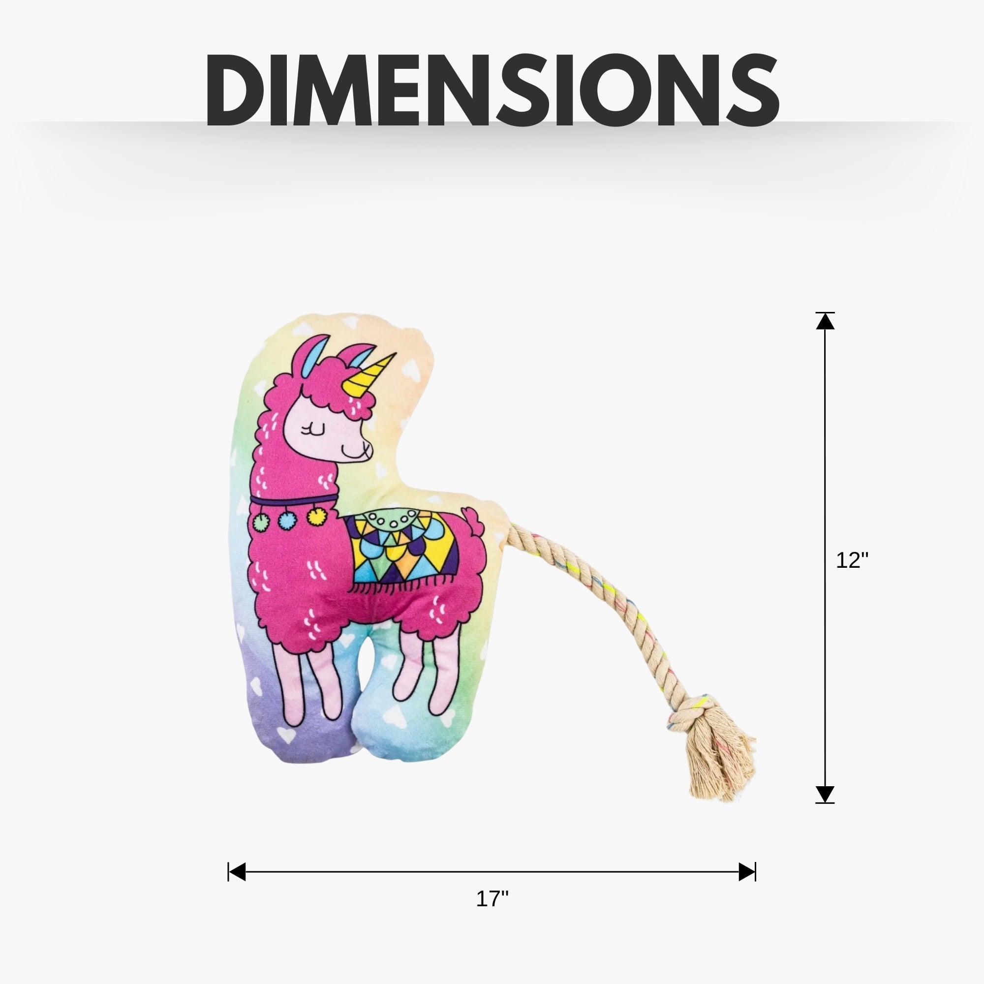 Magical Llama Plush Dog Toy – with Squeaker & Crinkle Paper for Fun Play - Mac's Got More