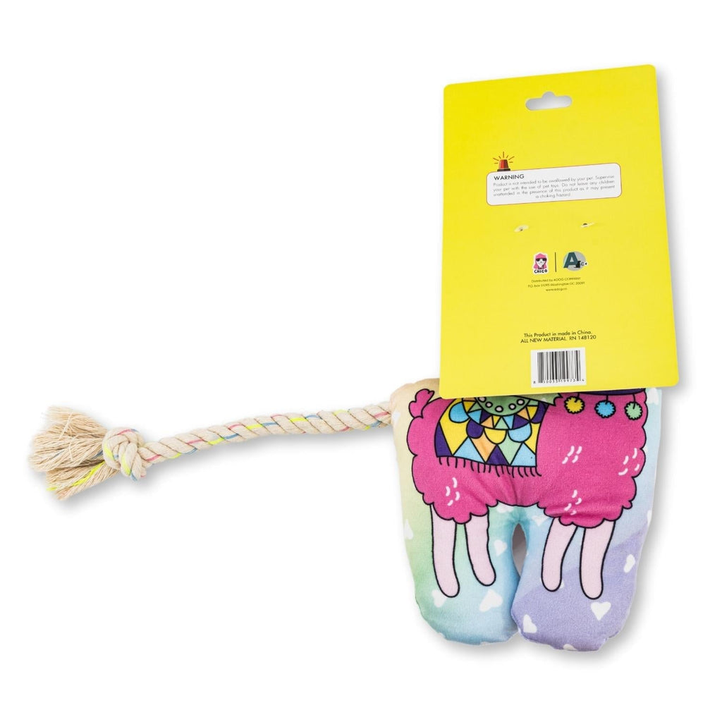 Magical Llama Plush Dog Toy – with Squeaker & Crinkle Paper for Fun Play - Mac's Got More