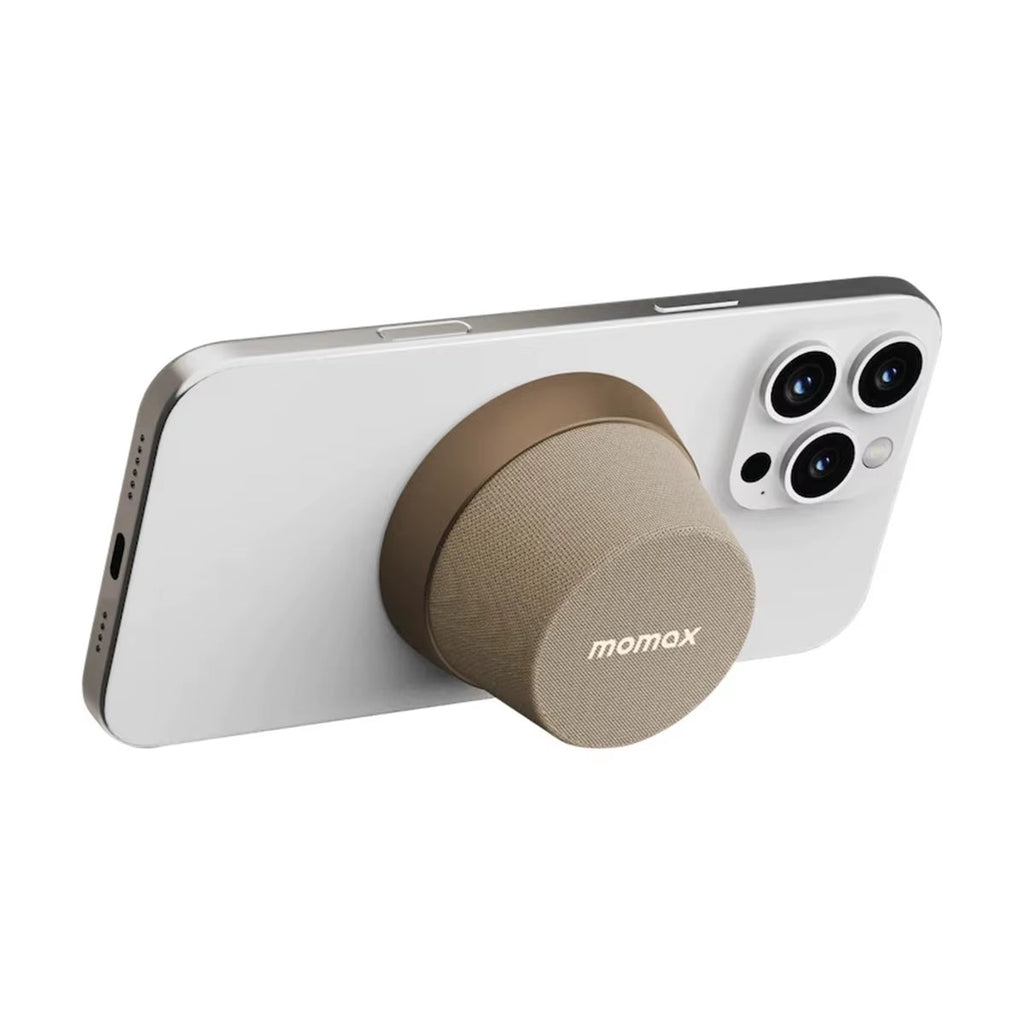 MOMAX 1 - Vibe Go: Magnetic Wireless Speaker & Phone Stand with IPX6 Waterproof Protection - Mac's Got More