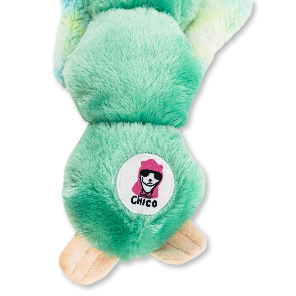 Mystical Mint Winged Sloth Plush Dog Toy – with Squeaker & Crinkle Paper for Fun Play - Mac's Got More