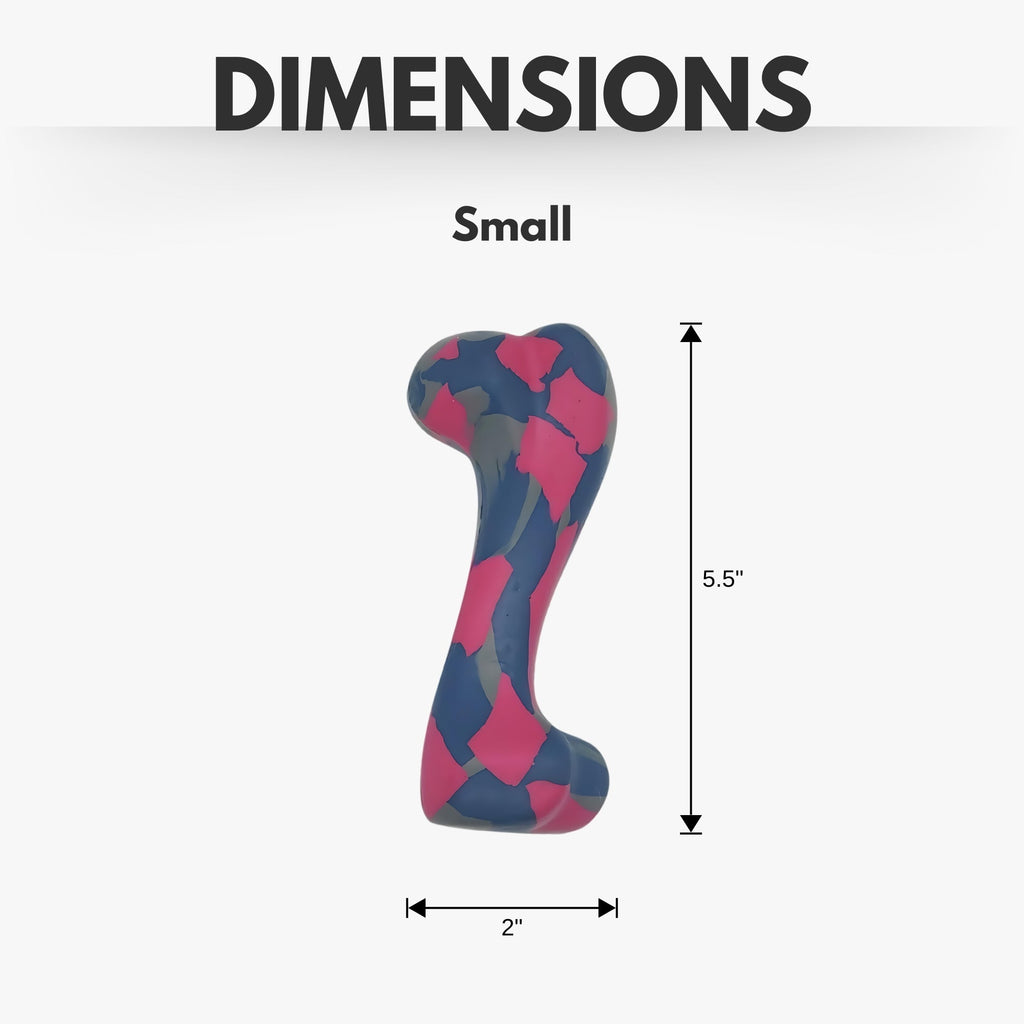 Natural Rubber Dog Bone Chew Toy – Durable & Safe, Fun & Interactive Play – Small - Mac's Got More