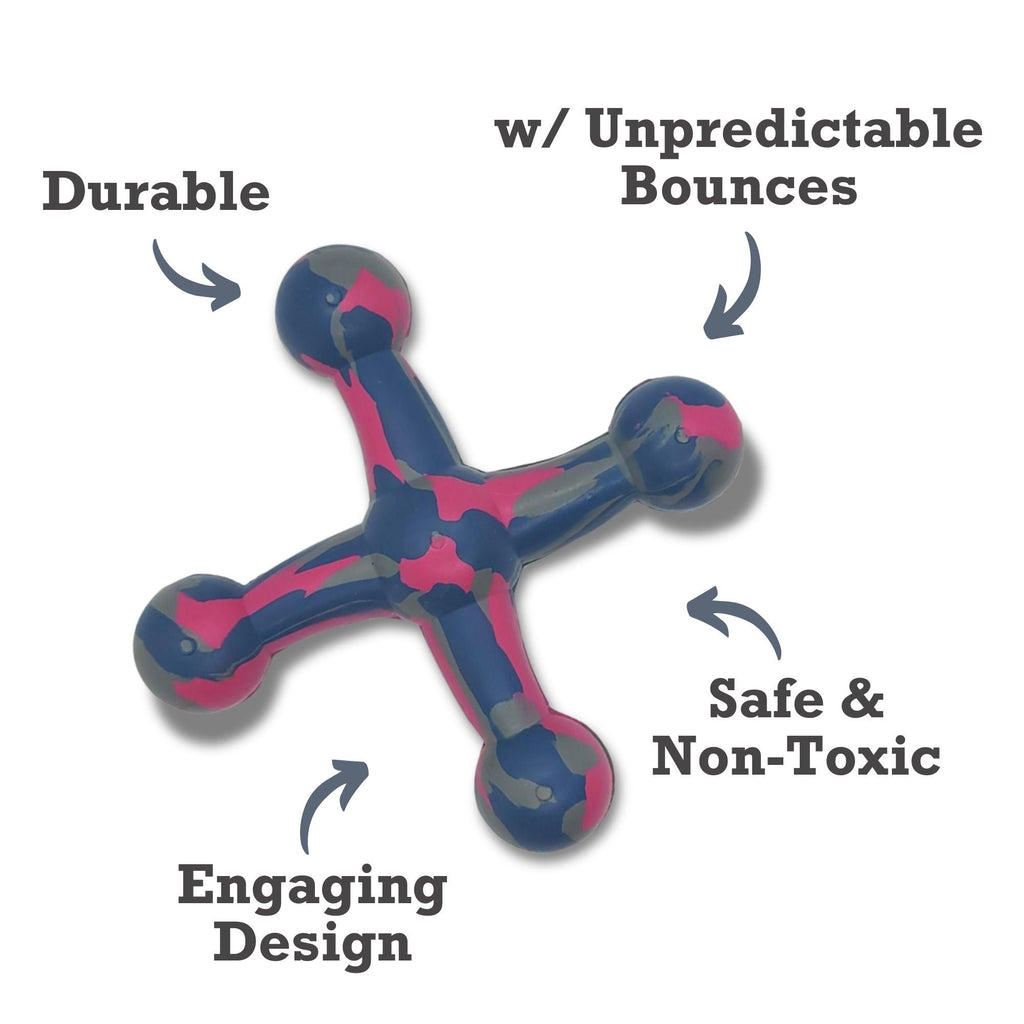 Natural Rubber Jack Dog Toy – Durable, Non - Toxic Chew Toy for Engaging Play and Enhanced Agility - Mac's Got More