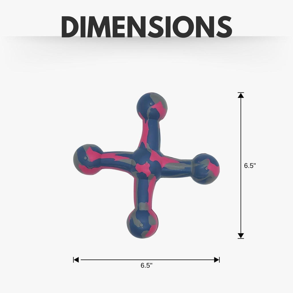 Natural Rubber Jack Dog Toy – Durable, Non - Toxic Chew Toy for Engaging Play and Enhanced Agility - Mac's Got More