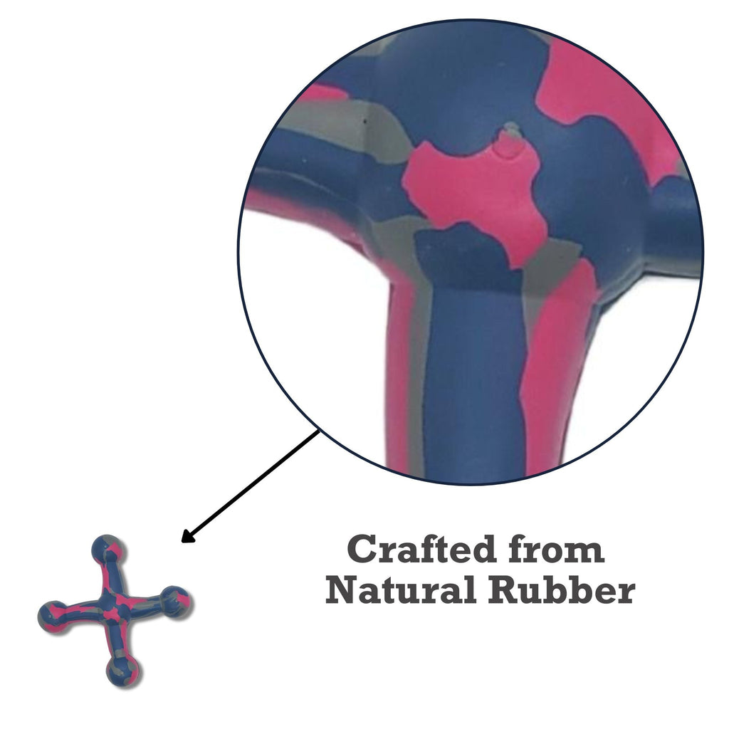 Natural Rubber Jack Dog Toy – Durable, Non - Toxic Chew Toy for Engaging Play and Enhanced Agility - Mac's Got More