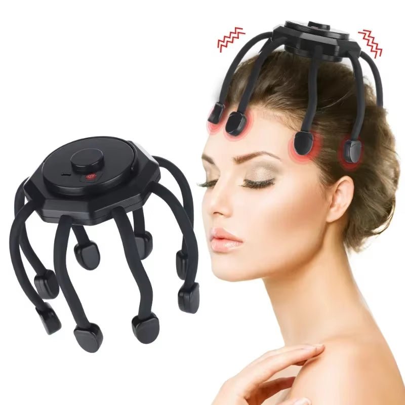 NeuroRelax™ Octopus Head Massager: 20 - Contact Electric Scalp Massager with Red Light Therapy - Mac's Got More