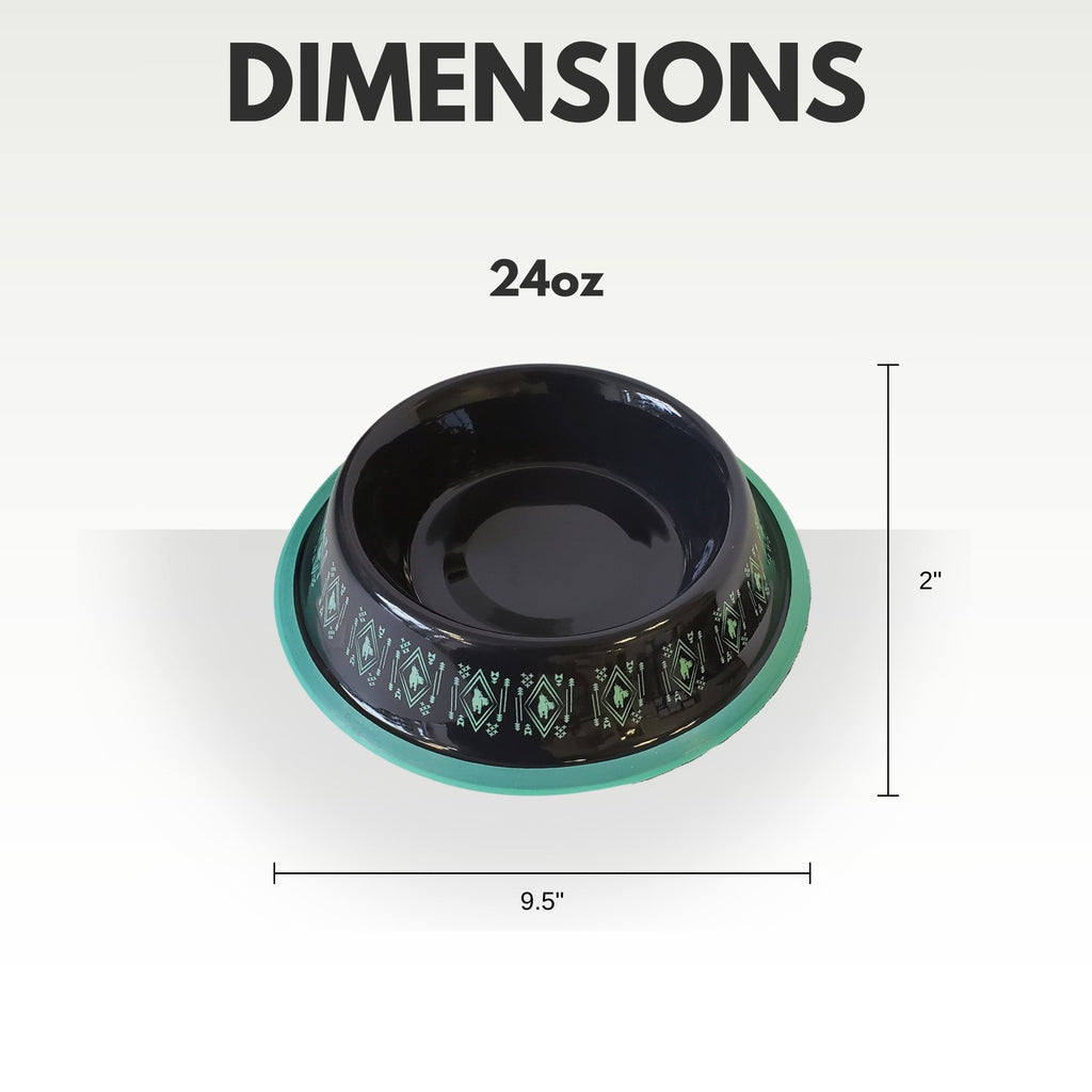 Non - Skid Boho Stainless Steel Dog Bowl – with Whimsical Unicorn Design, Silicone Base for Medium Dogs – 24oz - Mac's Got More