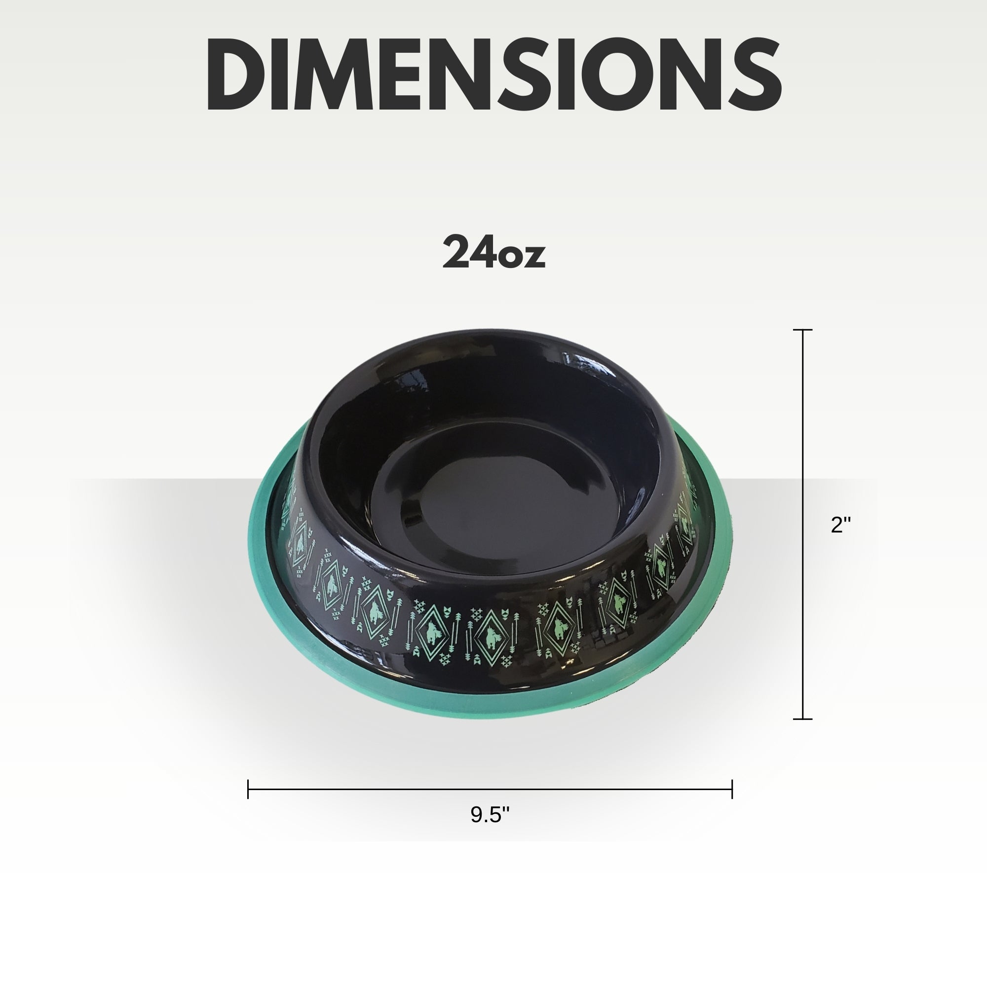 Non - Skid Boho Stainless Steel Dog Bowl – with Whimsical Unicorn Design, Silicone Base for Medium Dogs – 24oz - Mac's Got More