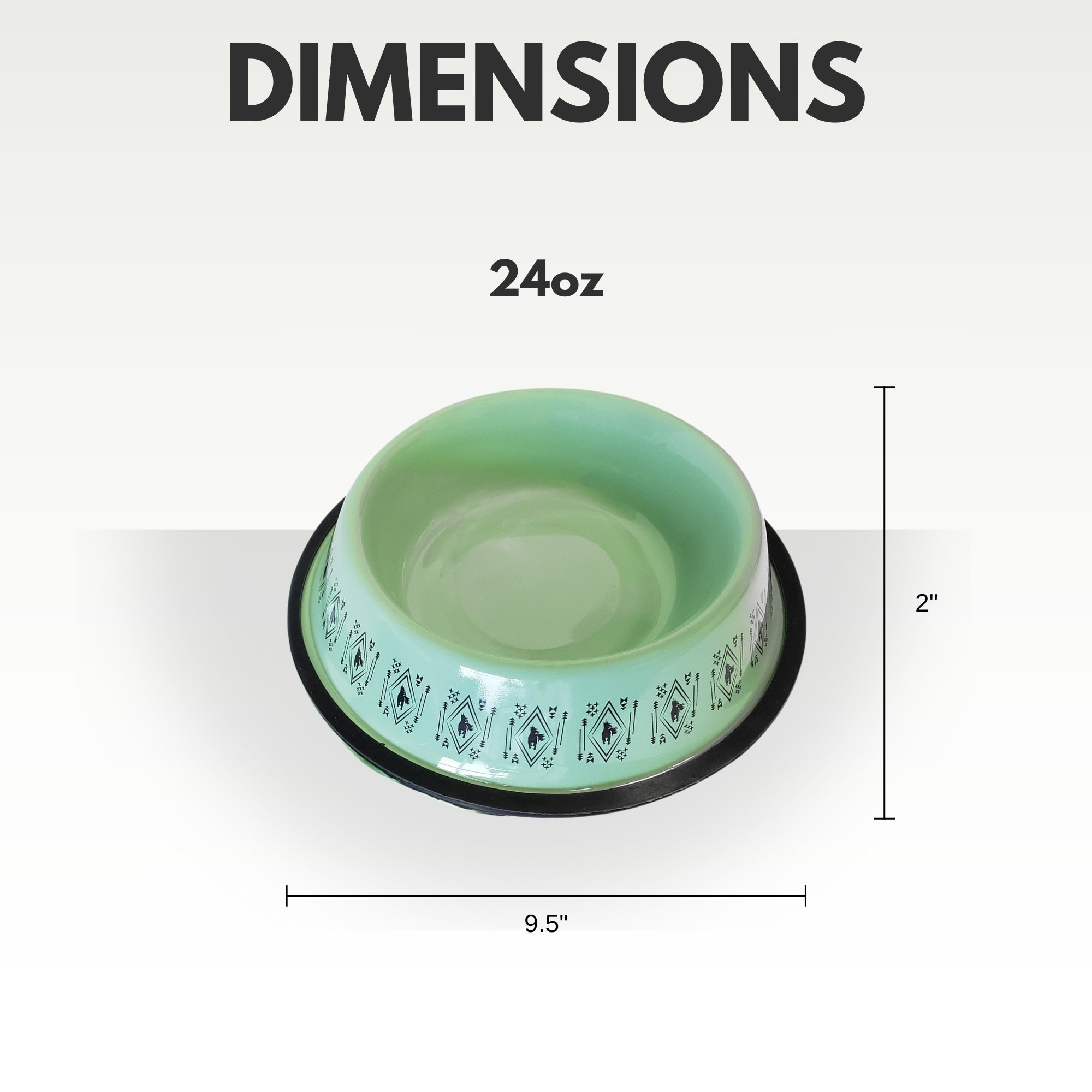 Non - Skid Boho Stainless Steel Dog Bowl – with Whimsical Unicorn Design, Silicone Base for Medium Dogs – 24oz - Mac's Got More