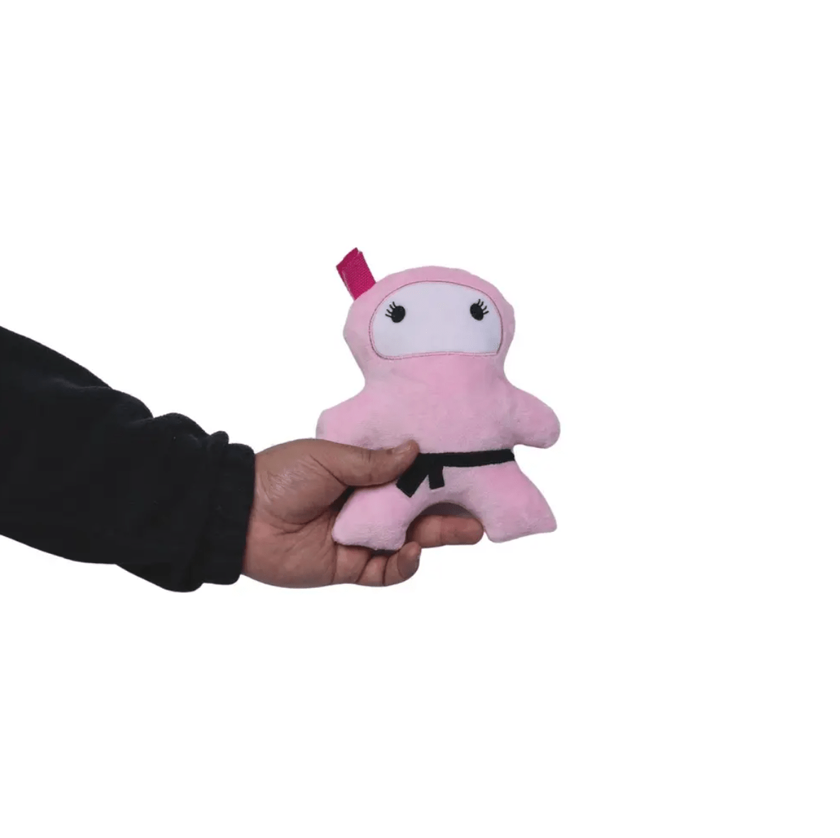 Pink & Black Ninja Love Plush Dog Toy Gift Set – with Squeaker & Crinkle Paper for Fun Play - Mac's Got More