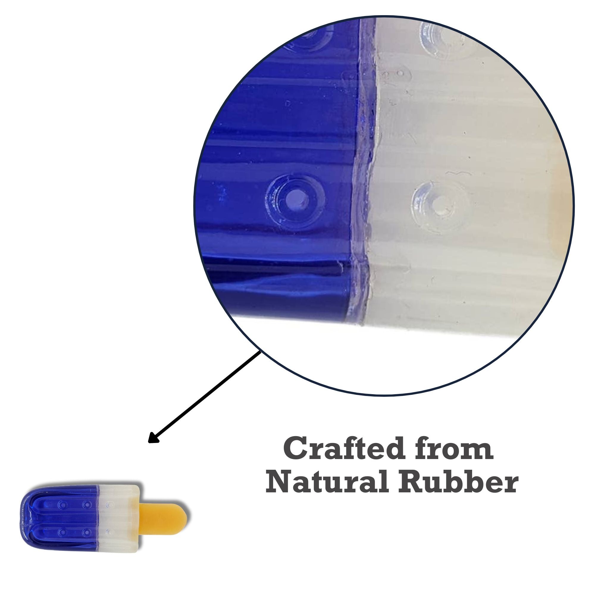 Popsicle - Shaped Freezable Dog Toy – 100% Natural Rubber Chew Toy - Mac's Got More