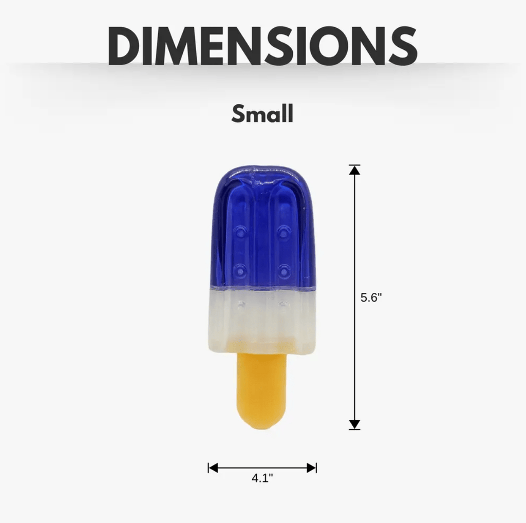 Popsicle - Shaped Freezable Dog Toy – 100% Natural Rubber Chew Toy - Mac's Got More