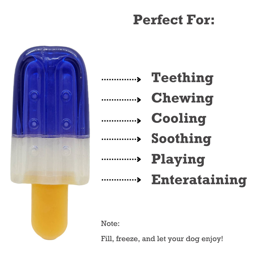 Popsicle - Shaped Freezable Dog Toy – 100% Natural Rubber Chew Toy - Mac's Got More