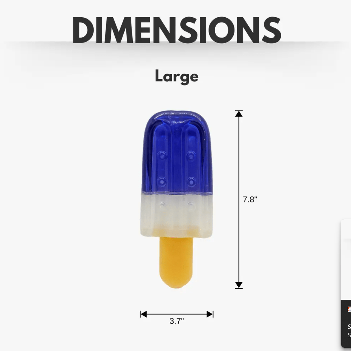 Popsicle - Shaped Freezable Dog Toy – 100% Natural Rubber Chew Toy - Mac's Got More